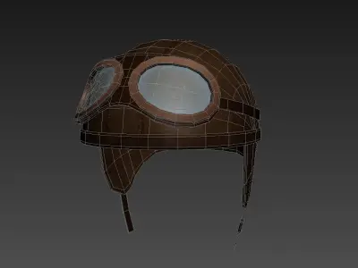 Vintage Motorcycle Helmet 3D model