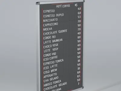 Coffee Shop Sign Free 3D model