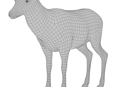 Wollaton Deer Base Mesh Low-poly 3D model