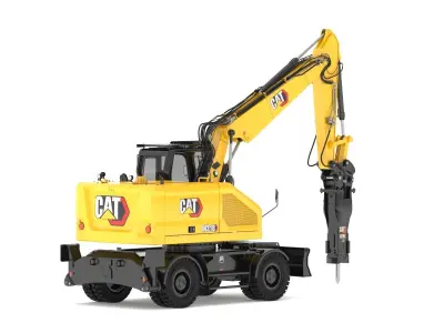 CAT M318 Wheel Excavator 3D model