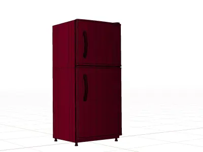 Singer vintage refrigerator Low-poly 3D model