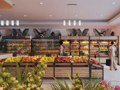 Interior - fruits shop 3D model