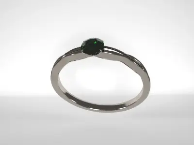 Emerald Ring Free 3D model