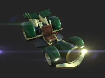 Kart Vehicle 02 - Racing Car - Classic Style Low-poly 3D model