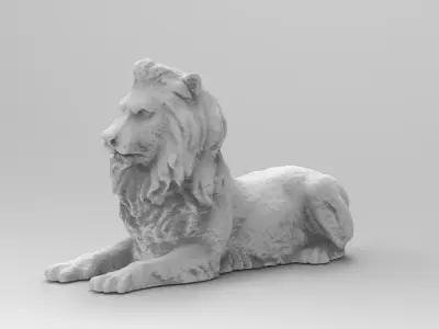 lion sculpture 3D model