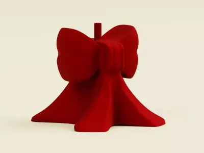 Christmas Red Bow Tree Stand 3D model