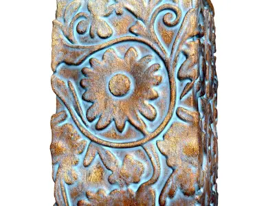 Decorative ceramic tabletop vase urn pot flowerpot planters set 3D model