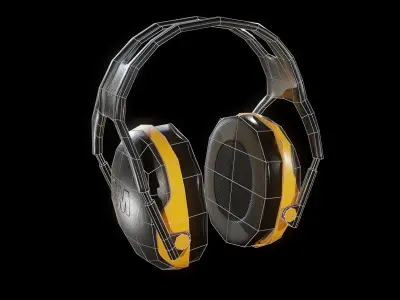 3M Peltor X-Series Ear Muffs Low-poly 3D model