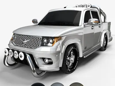 UAZ pickup sport 3D model