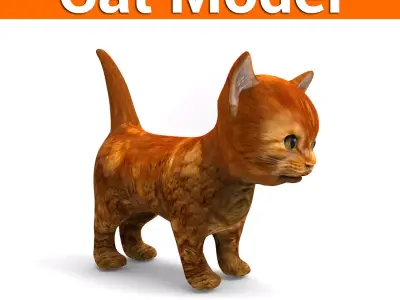 3D Pet Cat Model  Low-poly 3D model