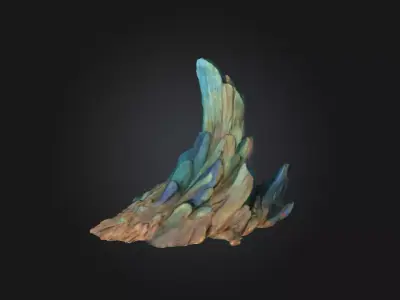 Mountain Peak Majesty Low-poly 3D model