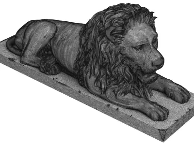 Lion Sculpture 3D model