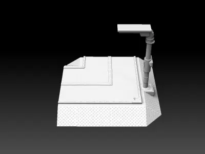 Modular Road Grid Streetlights And Crosswalks 3D print model