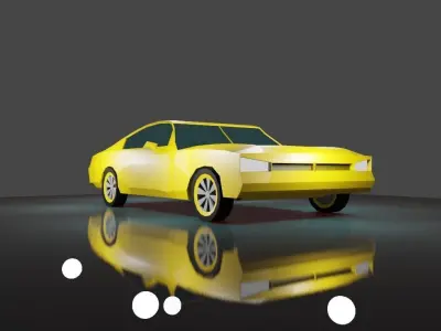 LOW POLY CAR simulator Low-poly 3D model