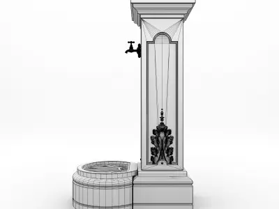 Concrete Watertap Column 3D model