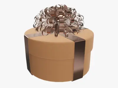 Wrapped Christmas gift 09 3D model
