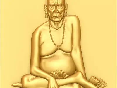 Swami-Samarth- Bass-Relief CNC 3D model