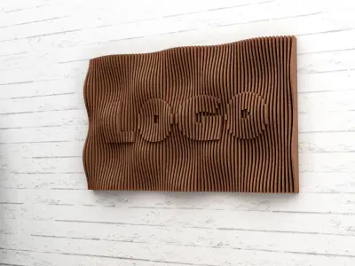 Parametric wall art logo customisable - file for CNC 3D model