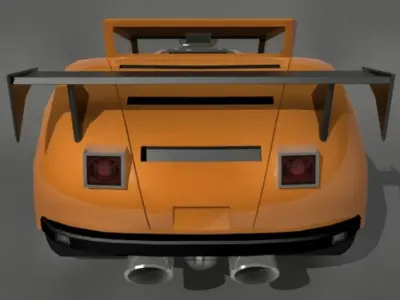 Titan Hotrod Low-poly 3D model