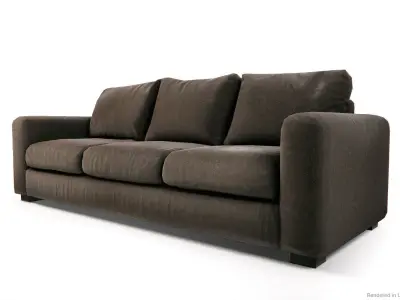 Fabric  Sofas and Armchair PBR Game Ready Low-poly 3D model