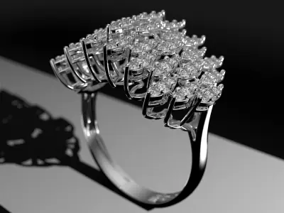 WEDDING RING LUXURY  3D print model