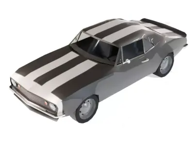 Chevrolet Camaro 1968 Low-poly 3D model