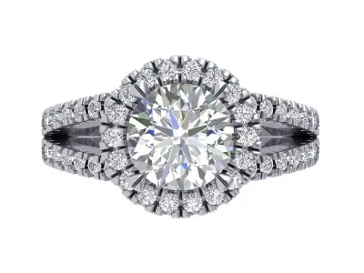 Wedding Art Deco Ring 3D print model