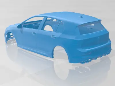 Volkswagen Golf R 2025 - Body Car STL Model 3D print model