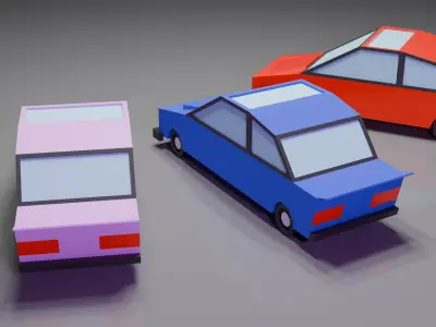 Easy Color Change Sport Car  Low-poly 3D model