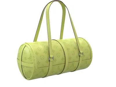 Louis Vuitton Papillon Bag Green Low-poly 3D model