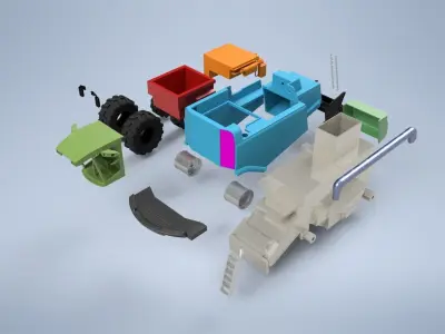 Claas Lexion 530 3D Print Model 3D print model