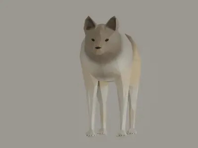 Wolf Low Poly Low-poly 3D model