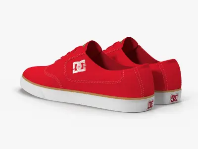 DC Shoes - Flash TX - Red Low-poly 3D model