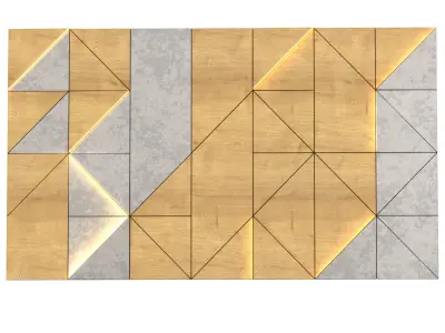 Wall Panel Wood 02 3D model