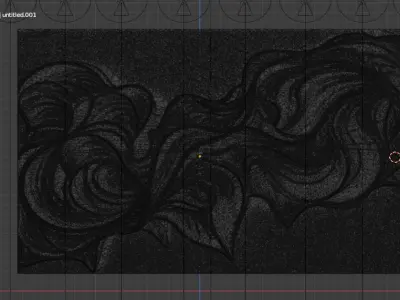 modern panel wall decor set relief mural CNC 155 3D model