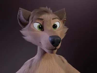 Kovu Anthro Wolf 3D model