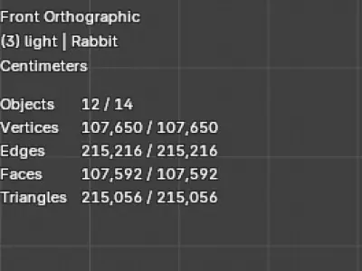  3D Cartoon Rabbit Model 3D model