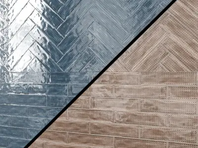 Slash DEcor 3 x 12 Ceramic Subway Tile 3D model