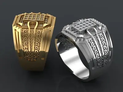 men  ring 023 3D print model