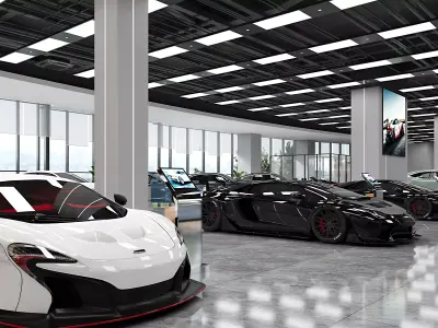 Sports Car Showroom - Car Dealership 3D model
