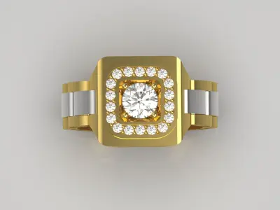 Luxury man Rolex design diamond ring model ror0020 3D print model