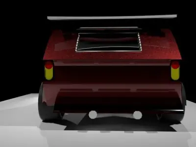 Yugo car 3d model  Low-poly 3D model