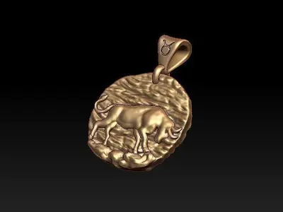 Horoscope Taurus pendant 3D print model