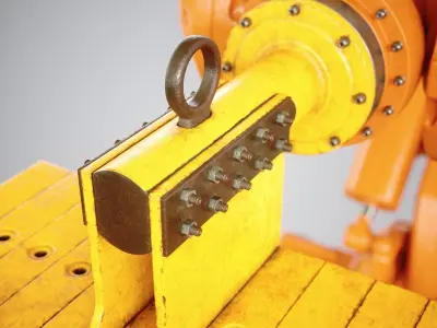 Industrial Robot Car Lift 3D model