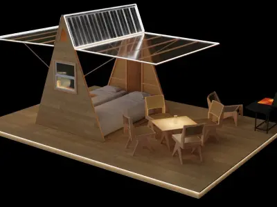 Tent combination 3D model