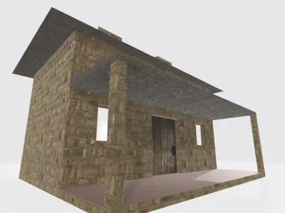 Beautiful old house 3d model Free low-poly 3D model