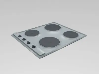 gas stove Low-poly 3D model