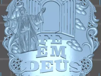 Pingente Jesus Cristo Fe em Deus 3D print model