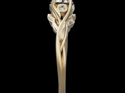 Lux ring silver gold sterling printable jewelry 3D model 3D print model buy