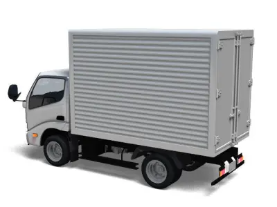 2t truck Van body type 3D model